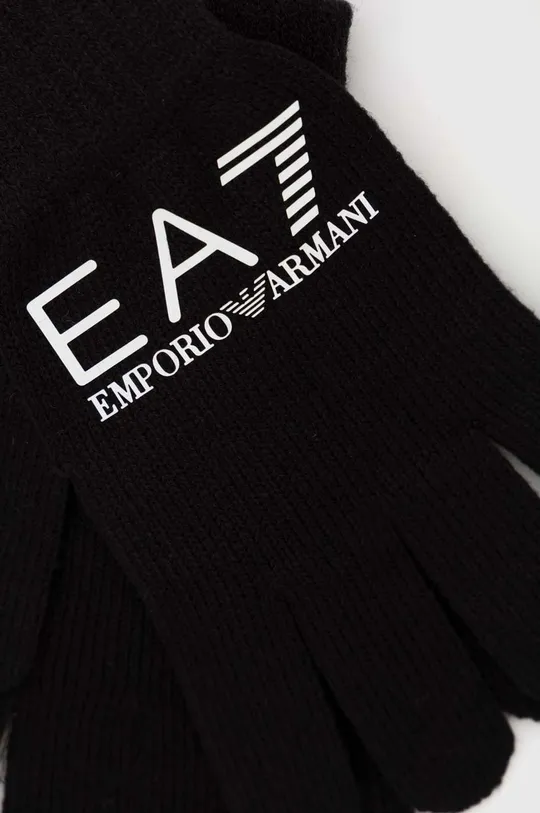 Rukavice EA7 Emporio Armani čierna