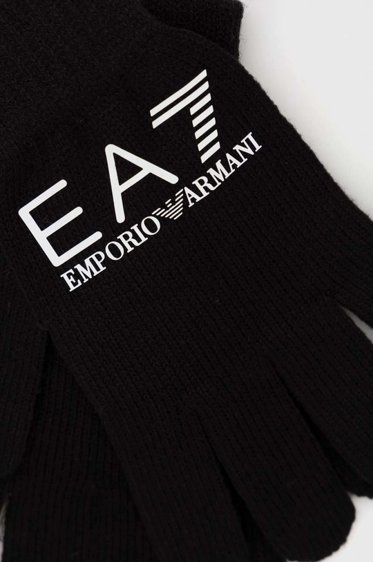 Rokavice EA7 Emporio Armani črna