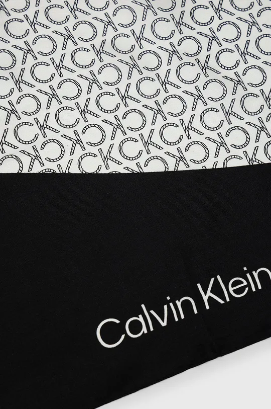 Μεταξωτό φουλάρι Calvin Klein μαύρο