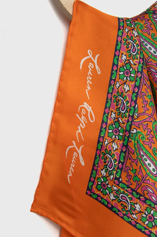 Lauren Ralph Lauren selyem kendő narancssárga
