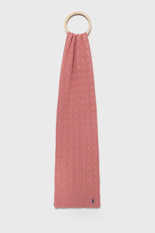 рожевий Бавовняний шарф Polo Ralph Lauren Жіночий