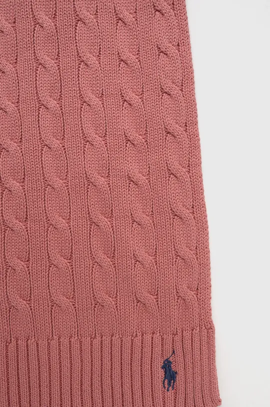 Хлопковый шарф Polo Ralph Lauren розовый