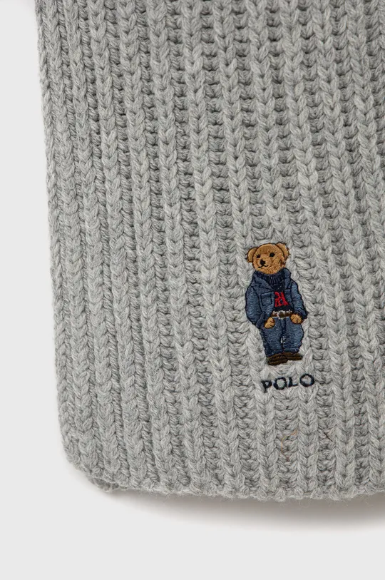 Polo Ralph Lauren sál gyapjú keverékből szürke
