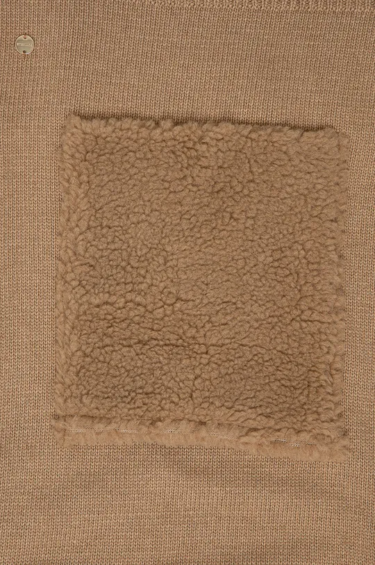 Kratki šal s primjesom vune Coccinelle smeđa