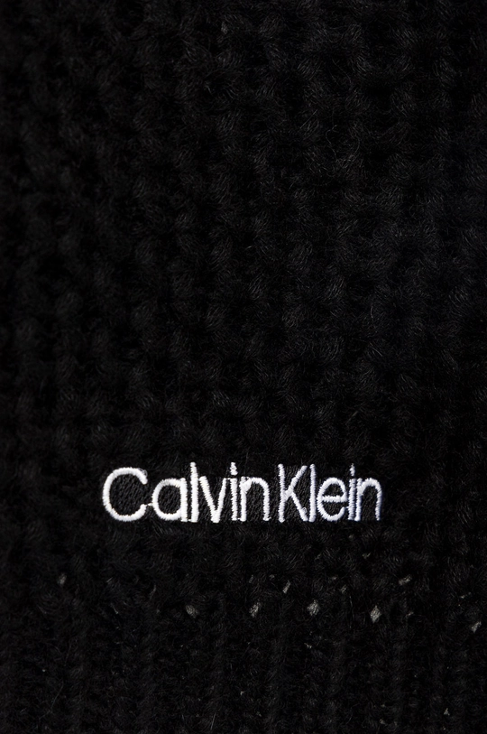 Шарф с примесью шерсти Calvin Klein чёрный