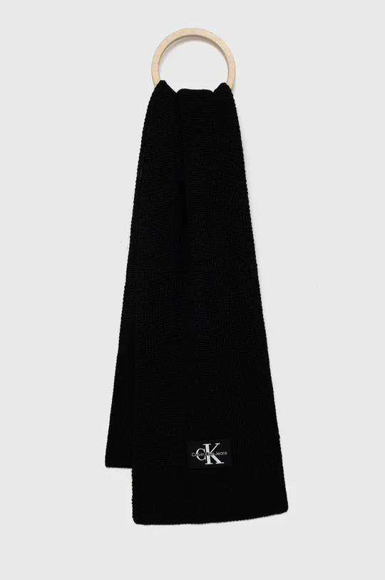чорний Вовняний шарф Calvin Klein Jeans Жіночий