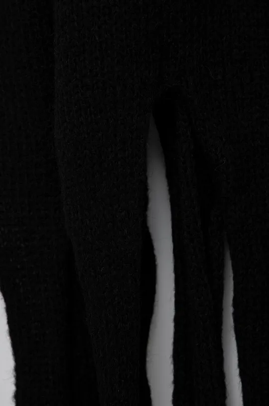 Sisley szalik z domieszką wełny czarny