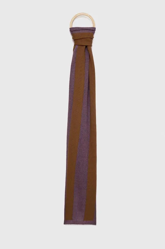 fioletowy Sisley szalik z domieszką wełny Damski