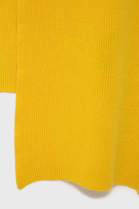 Μαντήλι από μείγμα μαλλιού United Colors of Benetton κίτρινο