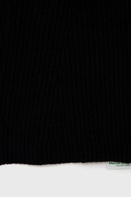 United Colors of Benetton szalik wełniany czarny