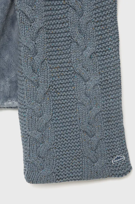 Superdry sciarpacon aggiunta di lana blu navy