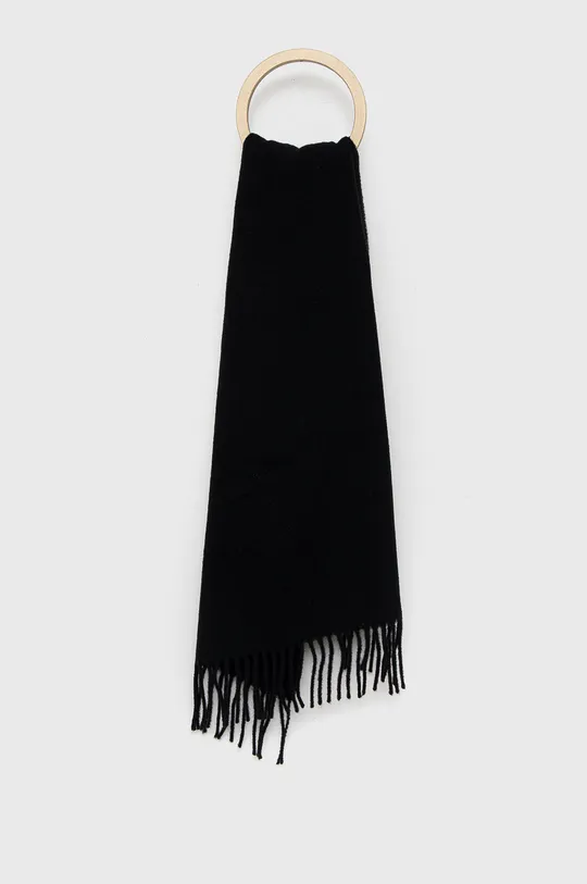 чорний Вовняний шарф Lauren Ralph Lauren Жіночий