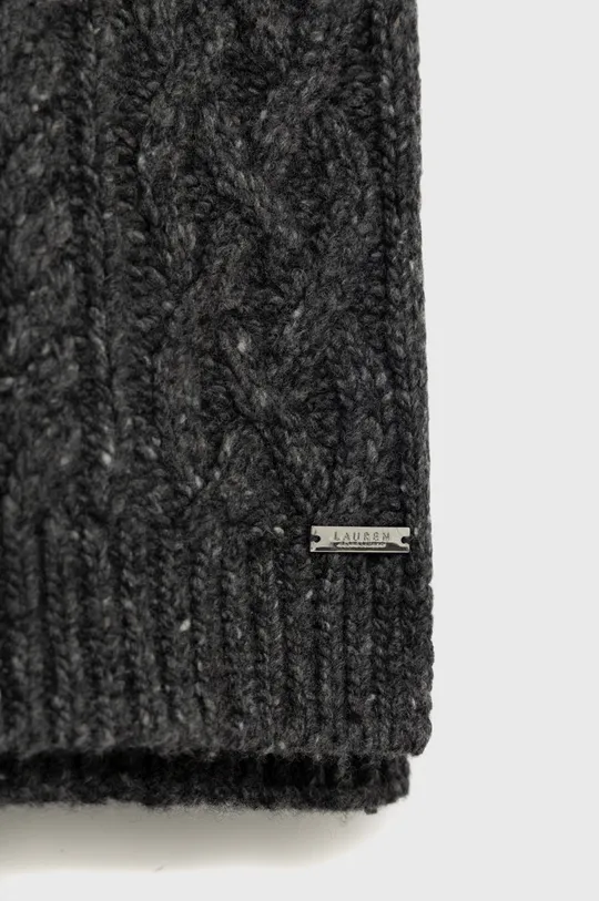 Вовняний шарф Lauren Ralph Lauren сірий