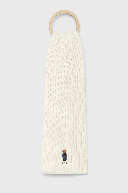 biela Šál s prímesou vlny Polo Ralph Lauren Dámsky