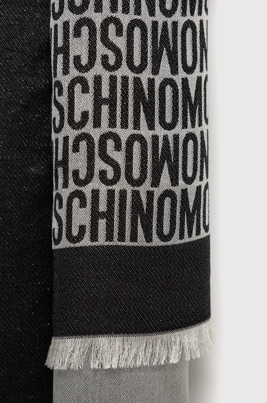 Moschino szal jedwabny czarny