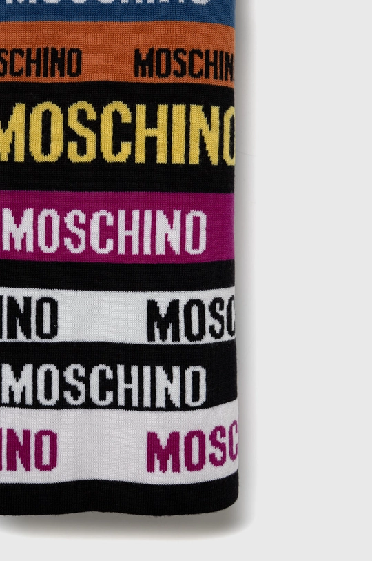 Moschino szalik wełniany multicolor