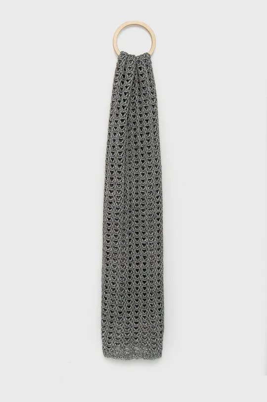 grigio Sisley sciarpacon aggiunta di lana Donna