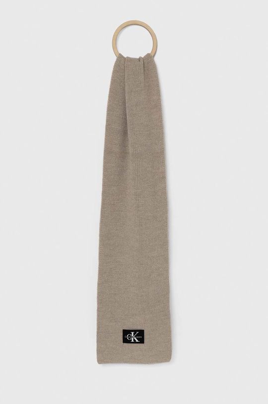 béžová Šátek z vlněné směsi Calvin Klein Dámský