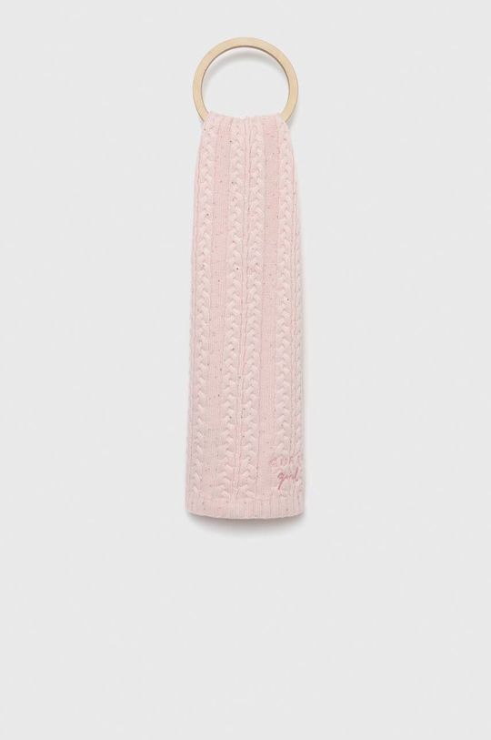 pastelově růžová Dětský šátek z vlněné směsi Guess Dětský