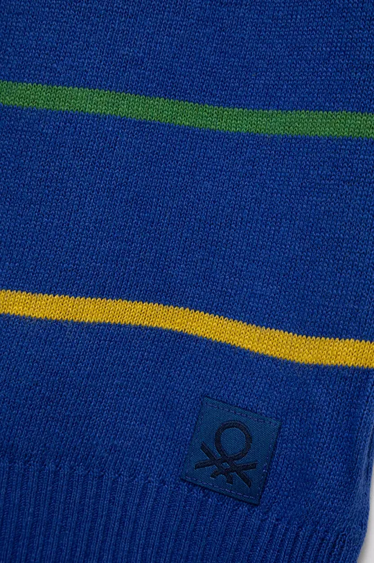 Dětský šátek z vlněné směsi United Colors of Benetton světle modrá