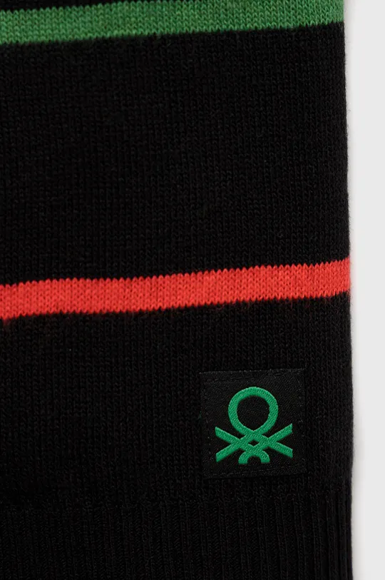 Детский шарф с примесью шерсти United Colors of Benetton чёрный