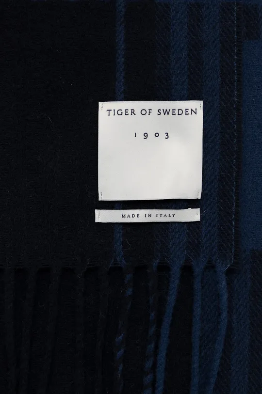 Μάλλινο κασκόλ Tiger Of Sweden σκούρο μπλε