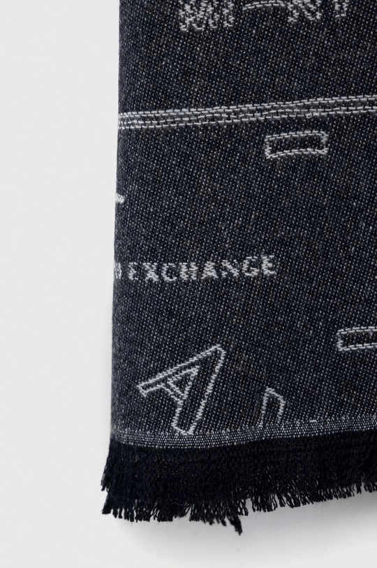 Vlnený šál Armani Exchange tmavomodrá