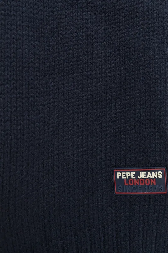 Μαντήλι από μείγμα μαλλιού Pepe Jeans σκούρο μπλε