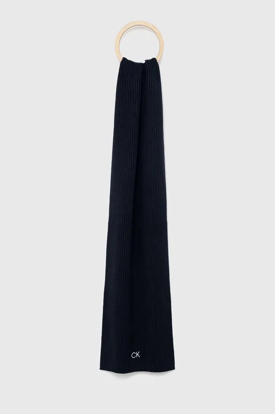 tmavomodrá Šál s prímesou kašmíru Calvin Klein Pánsky