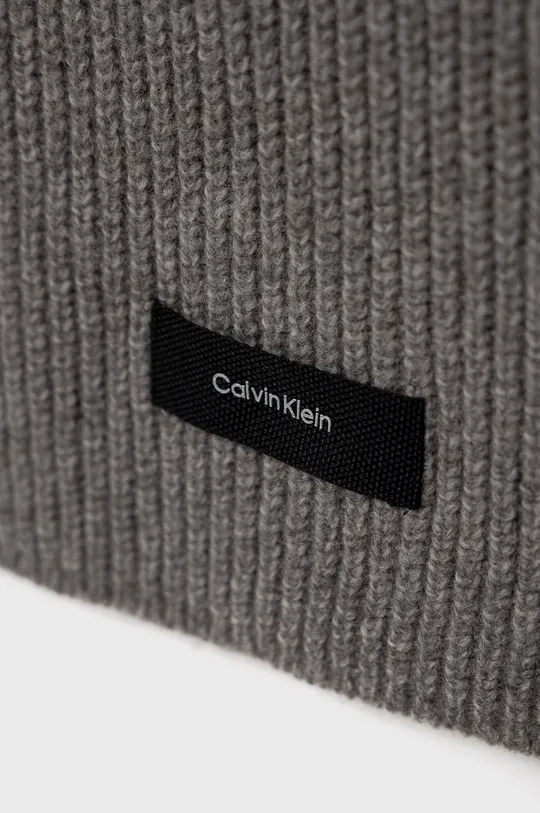 Calvin Klein gyapjú sál szürke