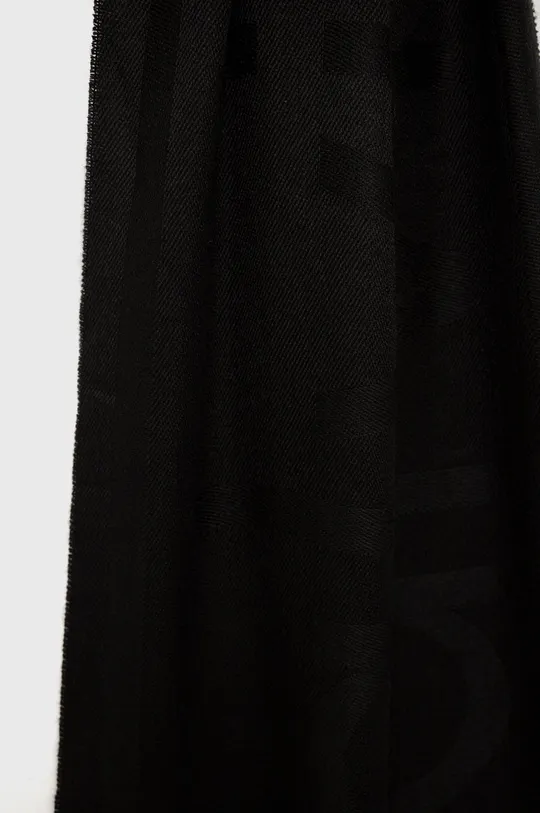 Calvin Klein szal wełniany czarny