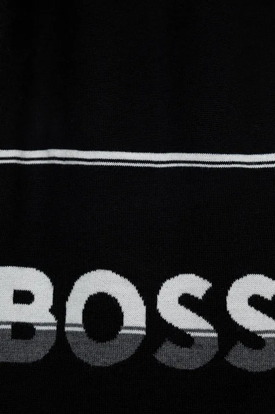 Μάλλινο κασκόλ BOSS Boss Athleisure μαύρο