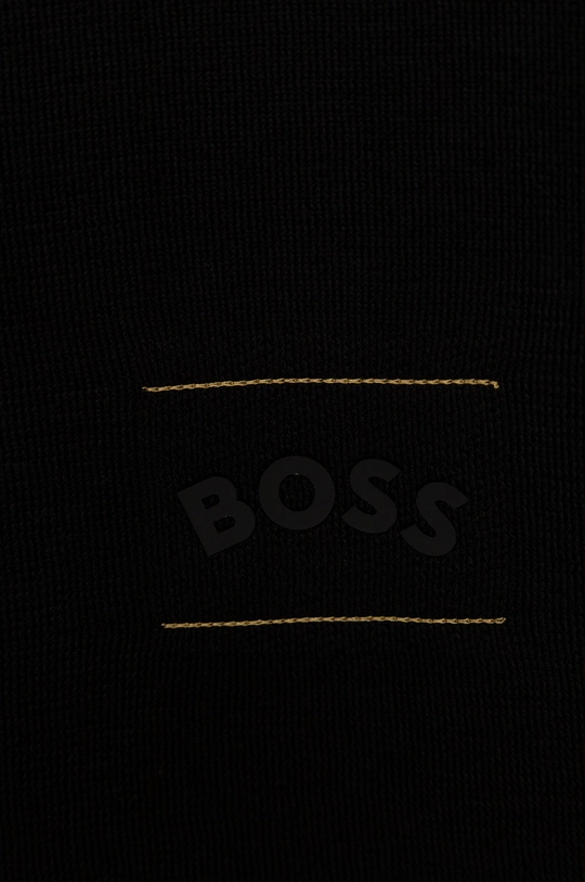 Шерстяной шарф BOSS Boss Athleisure чёрный