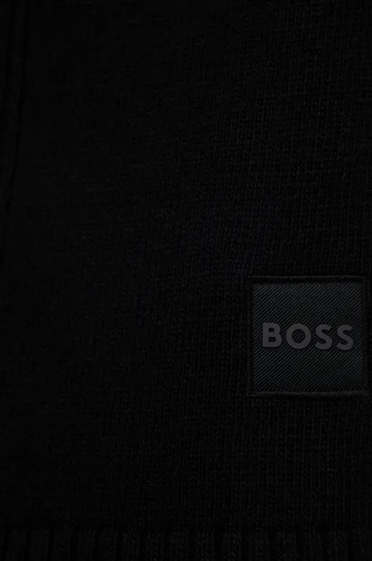 Шарф з домішкою вовни BOSS Boss Casual чорний