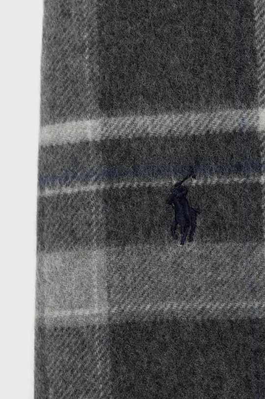 Шерстяной шарф Polo Ralph Lauren серый
