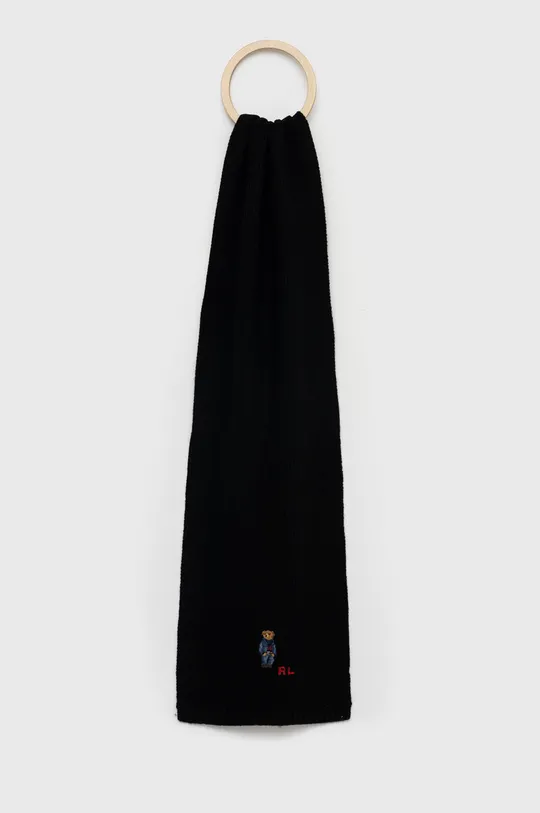 čierna Šál s prímesou vlny Polo Ralph Lauren Pánsky