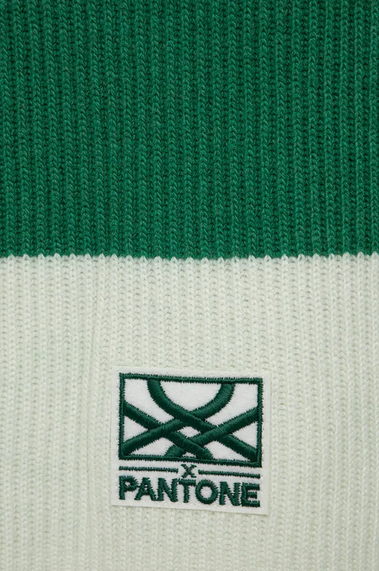 Μαντήλι από μείγμα μαλλιού United Colors of Benetton πράσινο