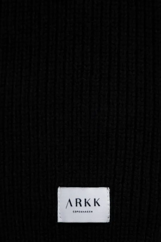 Μάλλινο κασκόλ Arkk Copenhagen μαύρο