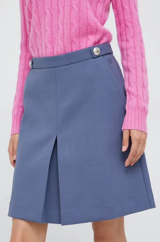 plava Suknja s primjesom vune Tommy Hilfiger Ženski