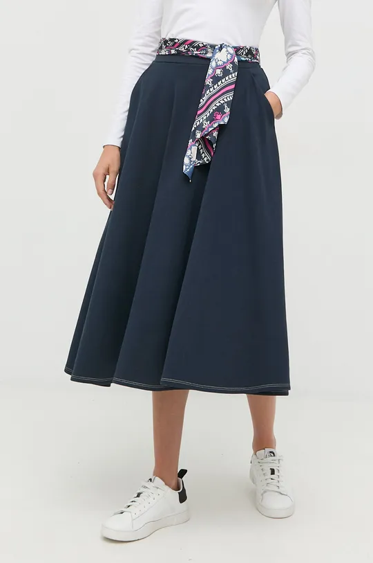 σκούρο μπλε Βαμβακερή φούστα MAX&Co. Γυναικεία
