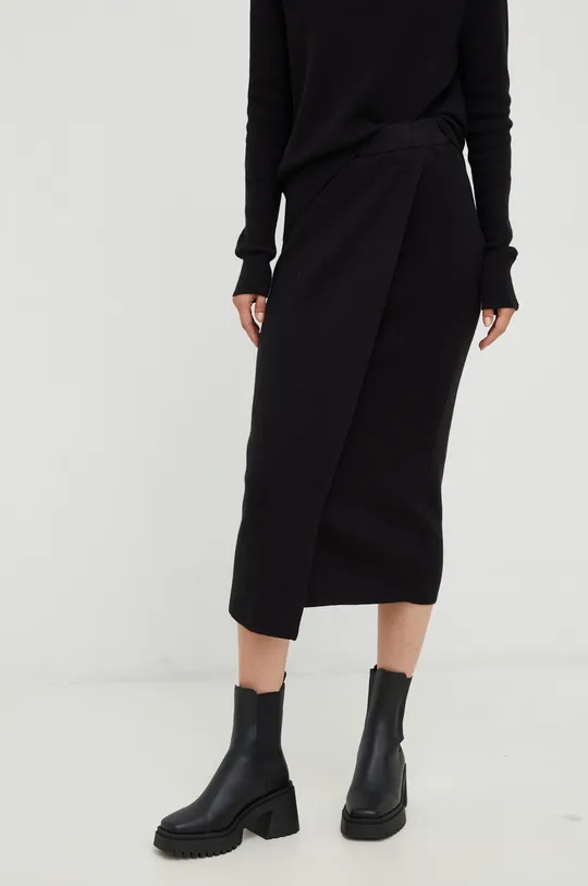 μαύρο Φούστα από μείγμα μαλλιού Calvin Klein Γυναικεία