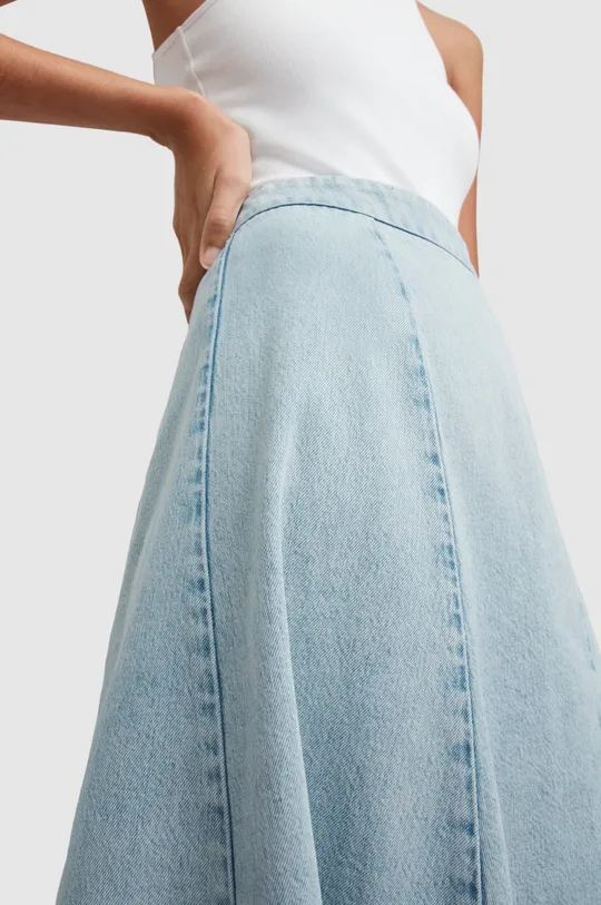 AllSaints spódnica jeansowa KATIE DENIM MIDI SKI niebieski