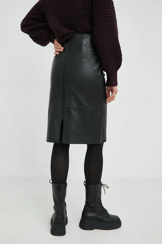 μαύρο Δερμάτινη φούστα Bruuns Bazaar Petrah Mille Γυναικεία