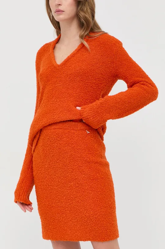narančasta Suknja s primjesom vune Patrizia Pepe Ženski