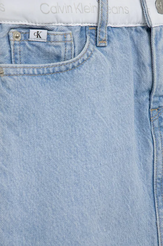 Rifľová sukňa Calvin Klein Jeans  100% Bavlna