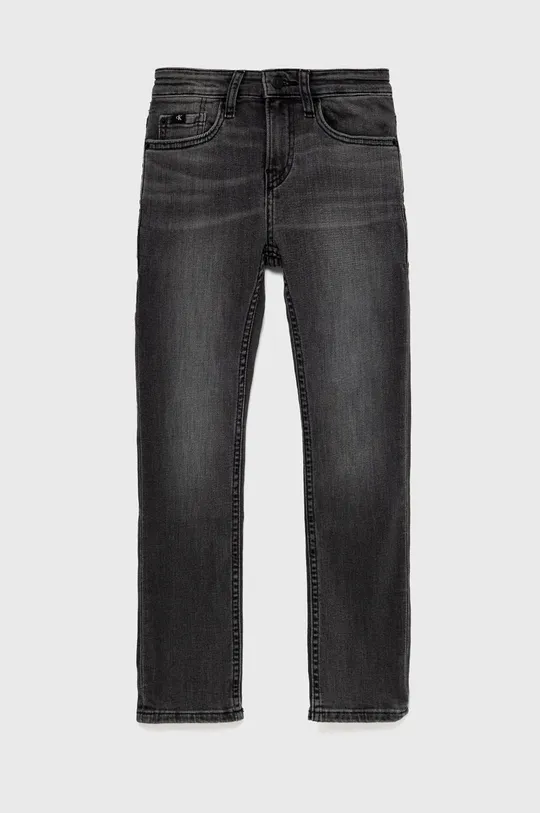 szary Calvin Klein Jeans jeansy dziecięce IB0IB01263.9BYY Chłopięcy