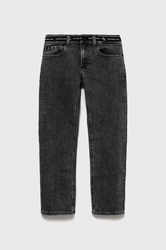 szary Calvin Klein Jeans jeansy dziecięce Chłopięcy