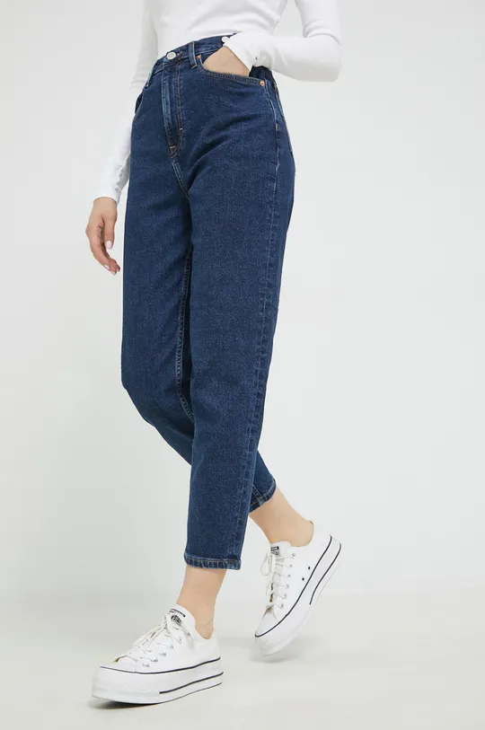 niebieski Tommy Jeans jeansy MOM CF6151 Damski