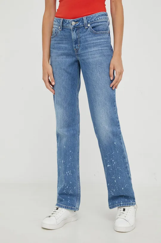 niebieski Levi's jeansy LOW PITCH BOOT Damski