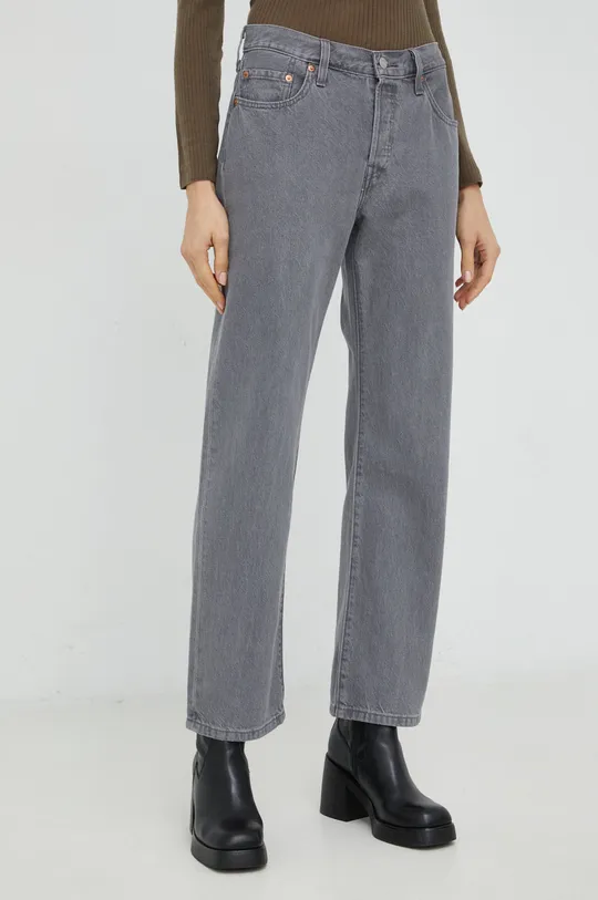 szary Levi's jeansy 501 90s Damski